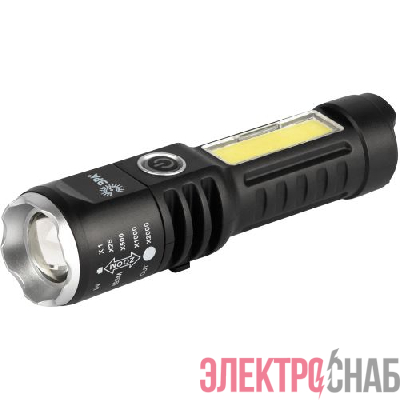 Фонарь светодиодный UA-403 универсальный аккумуляторный 5Вт LED+3Вт COB оптический Zoom 4 режима USB type-C Эра Б0069805