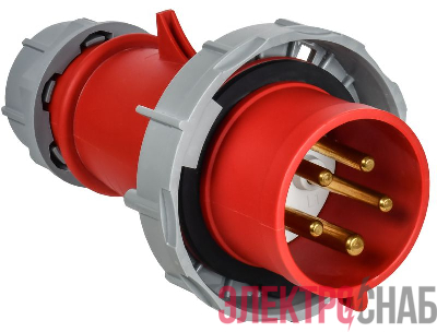 Вилка переносная с ф/и ССИ-0252ф 32А 6ч 380В 3P+PE+N IP67 IEK PSR02-032-5-6-67