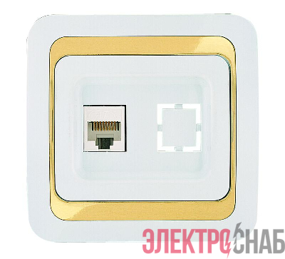 Розетка компьютерная Mimoza с зол. вставкой Makel 12235