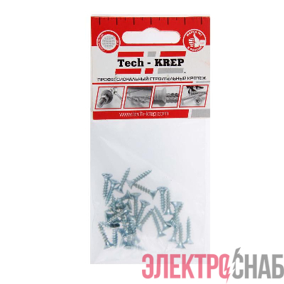 Шуруп универсальный 3.0х16 с потайной головкой цинк. (пакет) (уп.35шт) Tech-Krep/Zitar 102409