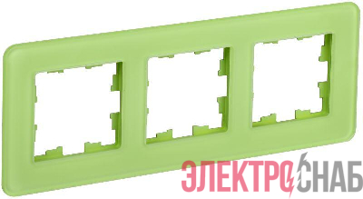 Рамка 3-м BRITE РУ-3-2-Бр стекло эко грин RE IEK BR-M32-G-41-K06