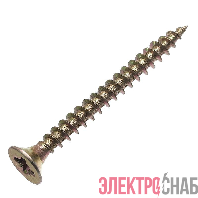 Саморез универсальный 3.5х35 потай желт. цинк коробка (уп.200шт) СТРОЙМЕТИЗ UTORM2140464