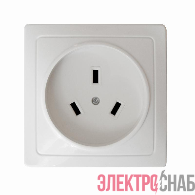 Розетка 1-м ОП 32А 250В IP20 2P+N для плиты с заземл. бел. Universal 5314