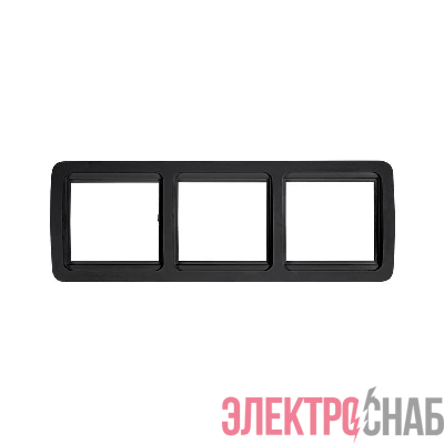 Рамка 3-м горизонтальная CLASSICO 2303HB черн. IN HOME 4690612061146