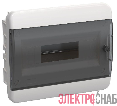 Корпус ЩРВ-П-12 TEKFOR IP41 черн. прозр. дверь пластик. IEK TF5-KP12-V-12-41-K01-K03