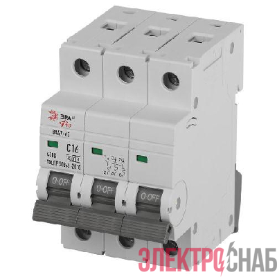 Выключатель автоматический 3п C 16А 4.5кА ВА47-63 PRO ЭРА Б0059437