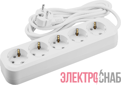 Удлинитель 5х5м с заземл. 16А IP20 90 802 OPE-S-05-500-E-3x1 бел. ОНЛАЙТ 90802