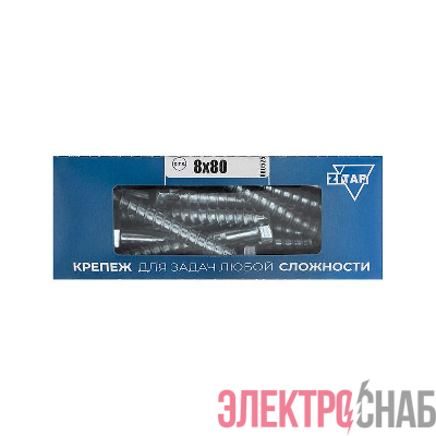 Болт сантехнический 8х80 DIN 571 оцинк. (уп.20шт) Tech-Krep/Zitar 126557