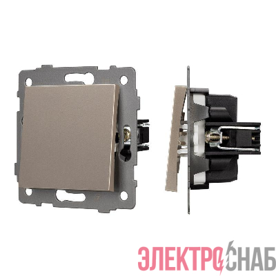 Выключатель непроходной 1-кл. SWT-MK01-PL-GD-V 10А 250В механизм Arlight 049870
