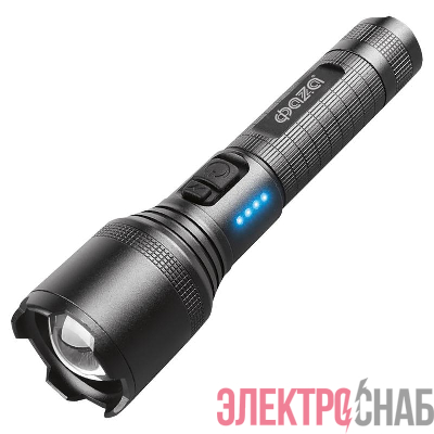 Фонарь аккумуляторный AccuF1-L15WZ-ti 15Вт XHP60 800Лм Li-ion 18650 3.7В 1200мАч (5режимов; с функцией ZOOM; кабель USB-Type-C в комплекте) титан. IPX4 ФАZА 5050419