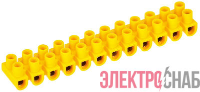 Колодка клеммная ЗВИ-20 н/г 4-10кв.мм 12 пар желт. IEK UZV7-020-06