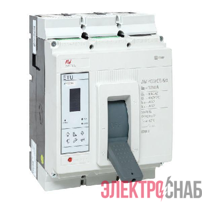 Выключатель автоматический 1250А 70кА AV POWER-5/3 ETU6.0 AVERES EKF mccb-53-1250M-6.0-av