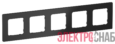 Рамка 5-м СП FLITE РУ-5-К-ФлЧ черн. IEK FI-M52-32-20-K02