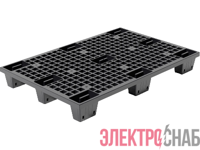 Паллет 1200х800х140 перфорированный, вкладываемый, на ножках цв. чёрный TR 1208 LP TR 1208 LP