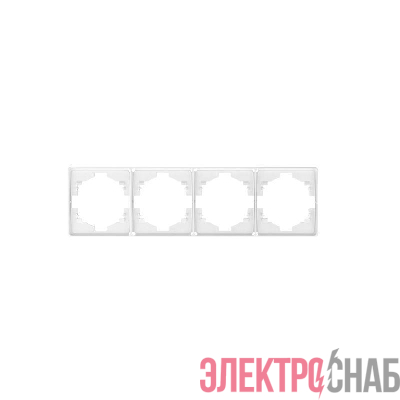 Рамка 4-м ROUND MIELE перламутр Kranz KR-78-0754-1