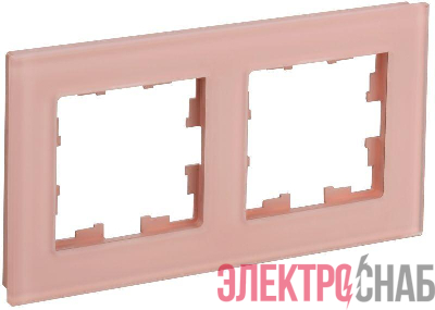 Рамка 2-м BRITE РУ-2-2-БрП стекло перс. матов. IEK BR-M22-G-31-K96