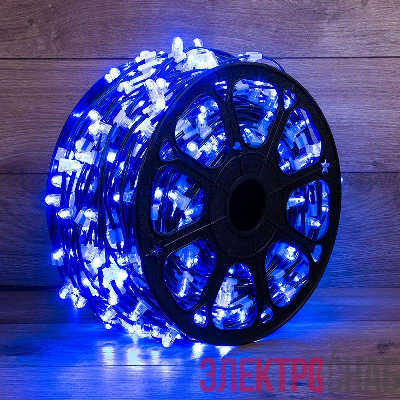 Гирлянда светодиодная "LED ClipLight" 1.5м 665LED син. 80Вт 12В IP65 провод черн. (уп.100м) Neon-Night 325-123