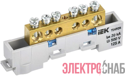 Шина нулевая N неизол. на универс. держ. 8х12-6-С TEKFOR IEK TF-NN20-06-DL-K07