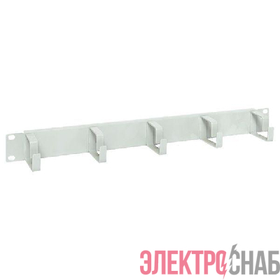 Органайзер кабельный TERACOM PRO 1U 5 колец сер. EKF TRP-1CO-5R-M-GR