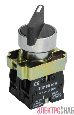 Переключатель LAY5-BJ25 на 2 полож. 1НО+1НЗ черн. I-O дл. ручка IEK BSW70-BJ-2-K02