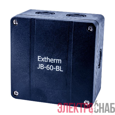 Коробка распределительная 110х110х67мм IP65 в комплекте с клеммным рядом 5х6кв.мм 41А черн. Extherm JB-60-BL