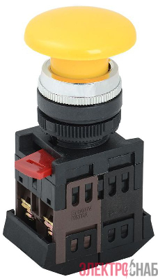 Кнопка "Грибок" AEА-22 d22мм 1НО+1НЗ желт. GENERICA BBG30-AEA-K05