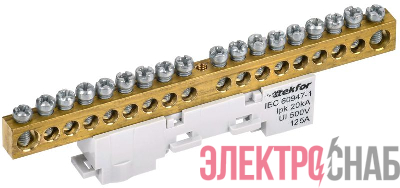 Шина L &quot;фаза&quot; неизол. на универс. держ. 8х12-18-Ср TEKFOR IEK TF-NN20-18-DL-K03