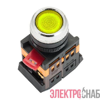 Кнопка ABLFS-22 с подсветкой желт. NO+NC 230В PROxima EKF ablfs-22-y