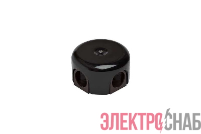 Коробка распределительная ОП 78х30мм ЛИЗЕТТА (в компл. 4 кабел. ввода) керамика черн. BIRONI B1-521-03-K