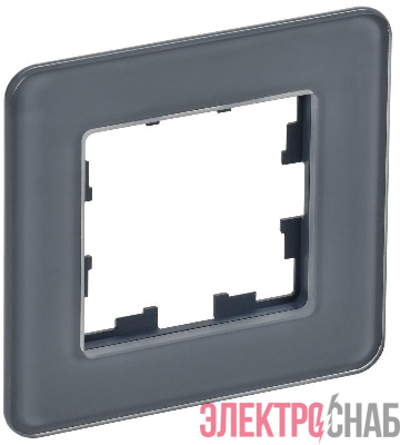 Рамка 1-м BRITE РУ-1-2-Бр стекло графит RE IEK BR-M12-G-41-K53
