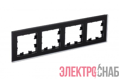 Рамка 4-м AtlasDesign Nature матов. стекло черн. SE ATN331004