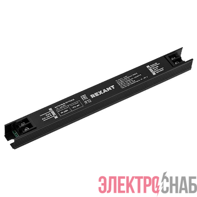 Источник питания (драйвер) 24В 24Вт IP20 с разъемами под винт ультратонкий Rexant 200-1035