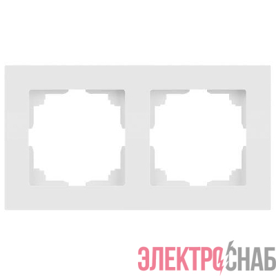 Рамка 2-м СП Accent 6-502-01М бел. матов. Intro Б0063751