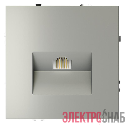 Розетка компьютерная 1-м СП S70 RJ45 кат.6 механизм сталь Voltum VLS060105