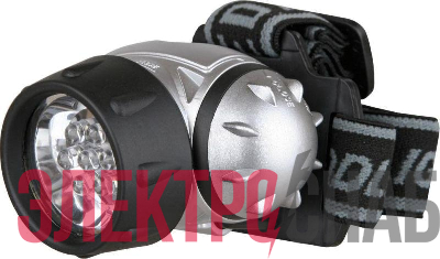 Фонарь налобный LED 5351 (7LED 3 режима; 3хR03 метал.) Ultraflash 10260