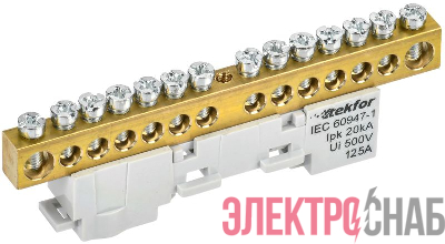 Шина L "фаза" неизол. на универс. держ. 8х12-14-Ср TEKFOR IEK TF-NN20-14-DL-K03
