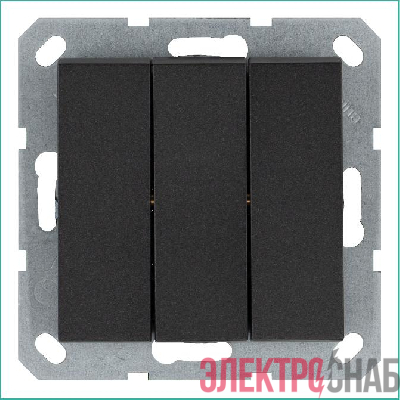 Выключатель 3-кл. 10А IP20 механизм антрацит Jasmart G3031B