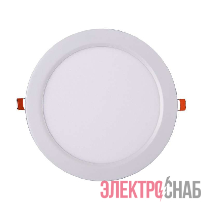 Светильник светодиодный PPL-R 18Вт 6500К IP40 d220мм кругл. ультратонкий встраив. WH ДВО JazzWay 5009721A