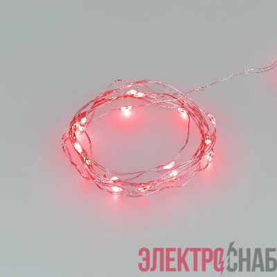 Гирлянда светодиодная ARD-DEW-HOME-2000-CLEAR-20LED-STD Red 3V Battery Pack IP20 Ardecoled 048705
