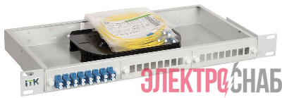 Кросс укомплектованный 1U LC (duplex) 24 порта (OS2) ITK FOBX24-1U-24LCUD09