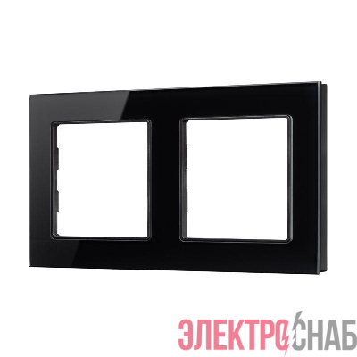 Рамка стеклянная FRM-GLARE-GS-2-BK Arlight 043797