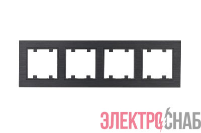 Рамка 4-м Karea LINE STAR дым. металлик Makel 86050704