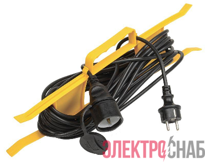 Удлинитель-шнур на рамке 1х50м с заземл. 10А IP44 УР50 2P+PE ПВС 3х1 с защ. крышкой IEK WKF14-10-01-50-44