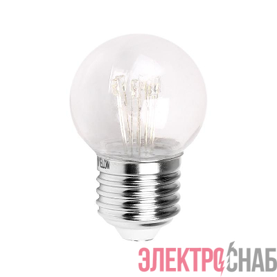 Лампа светодиодная d-45 6LED 1Вт тепл. бел. E27 220В Neon-Night 405-126