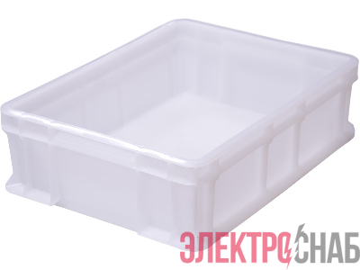 Ящик 400х300х120 мороз. сплошной, с внешней ручкой  натуральный 701.03.02 701.03.02