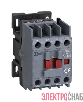 Контактор 9А 24В AC АС3 АС4 1НО+1НЗ КМ-102 DEKraft 21900DEK