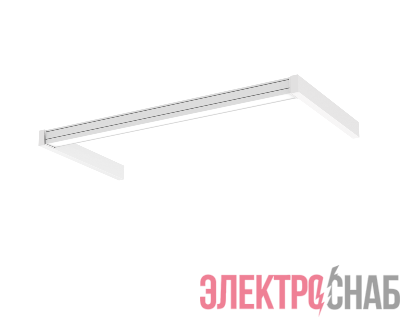 Светильник светодиодный Integral CRI90 18Вт 4000К 1235х605х70 IP40 рассеив. опал RAL9003 бел. муар VARTON V1-E0-X0373-60OP0-4001840