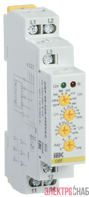 Реле фаз ORF 06 3ф 220-460В AC IEK ORF-06-220-460VAC