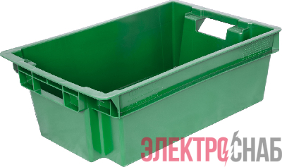 Ящик 600х400х200 1,6кг. сплошной  зеленый 206 206