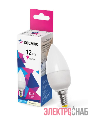 Лампа светодиодная CN 12Вт 3000К E14 1070лм 174-265В КОСМОС LkecLED12wCNE1430